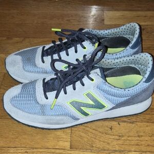 New Balance Gray and Neon Green Athletic Shoes